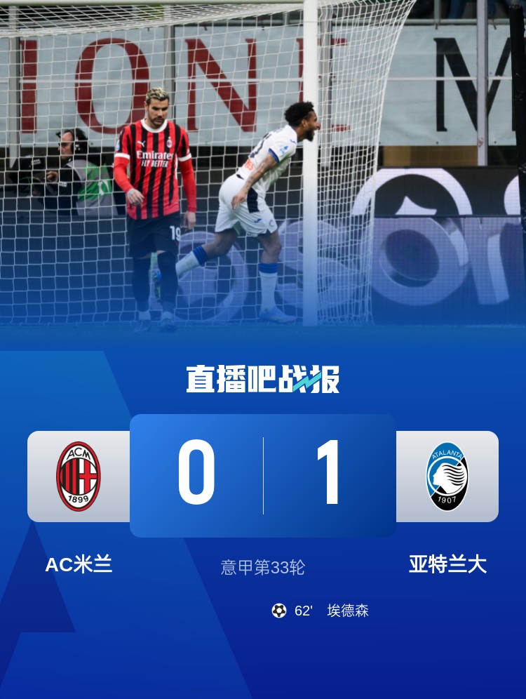 米蘭雙雄本輪均0-1輸球，周中意杯半決賽次回合再對決